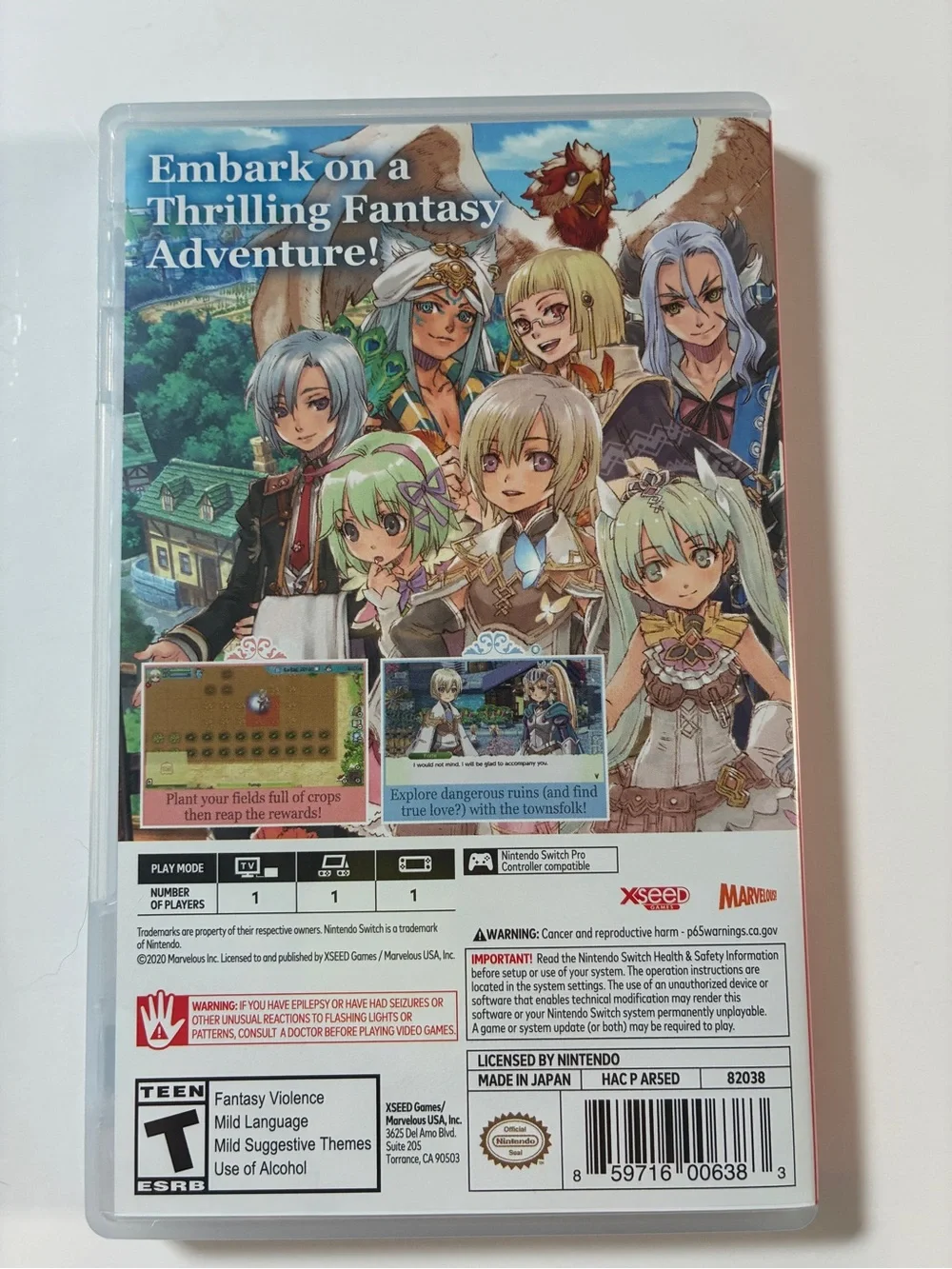 Rune Factory 4 Special Nintendo Switch Game